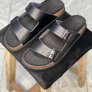 Black Leather Betula Pams
