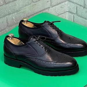 Black Laceup Brogues Shoe