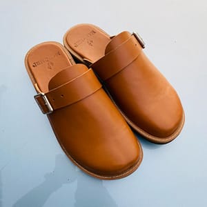 Light Brown Leather Half-shoe