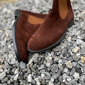 Coffee Brown Suede Chelsea Boots
