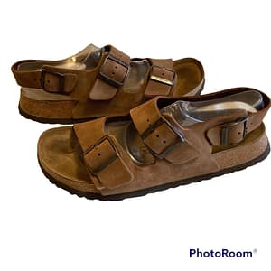 Brown Leather Betula Sandals  (PhotoRoom)