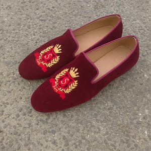 Red Monogramming Shoe