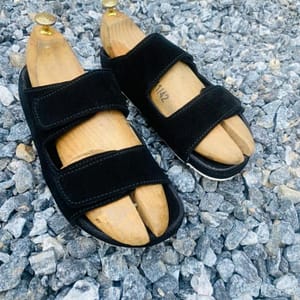 Black Suede Betula Pams