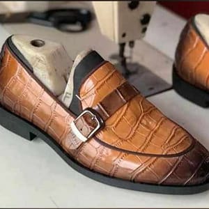 Skin Loafers Brown Leather Shoe (Felvis footwears)