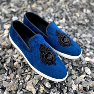 Blue Monogramming Shoe