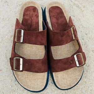 Brown Suede Buckle Betula Pams