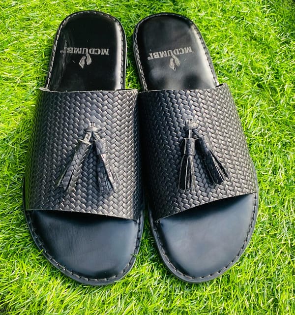 Brown Leather Skin Slide Pams