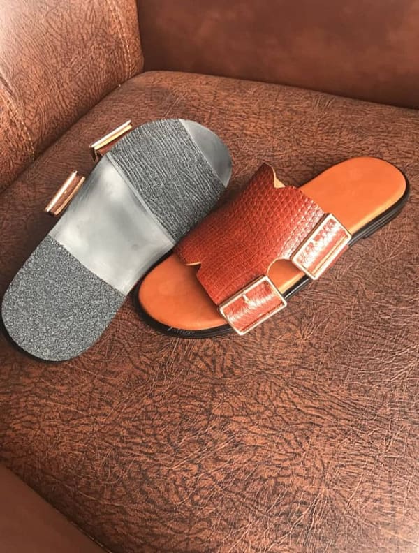 Leather Brown Pams (Felvis footwears)